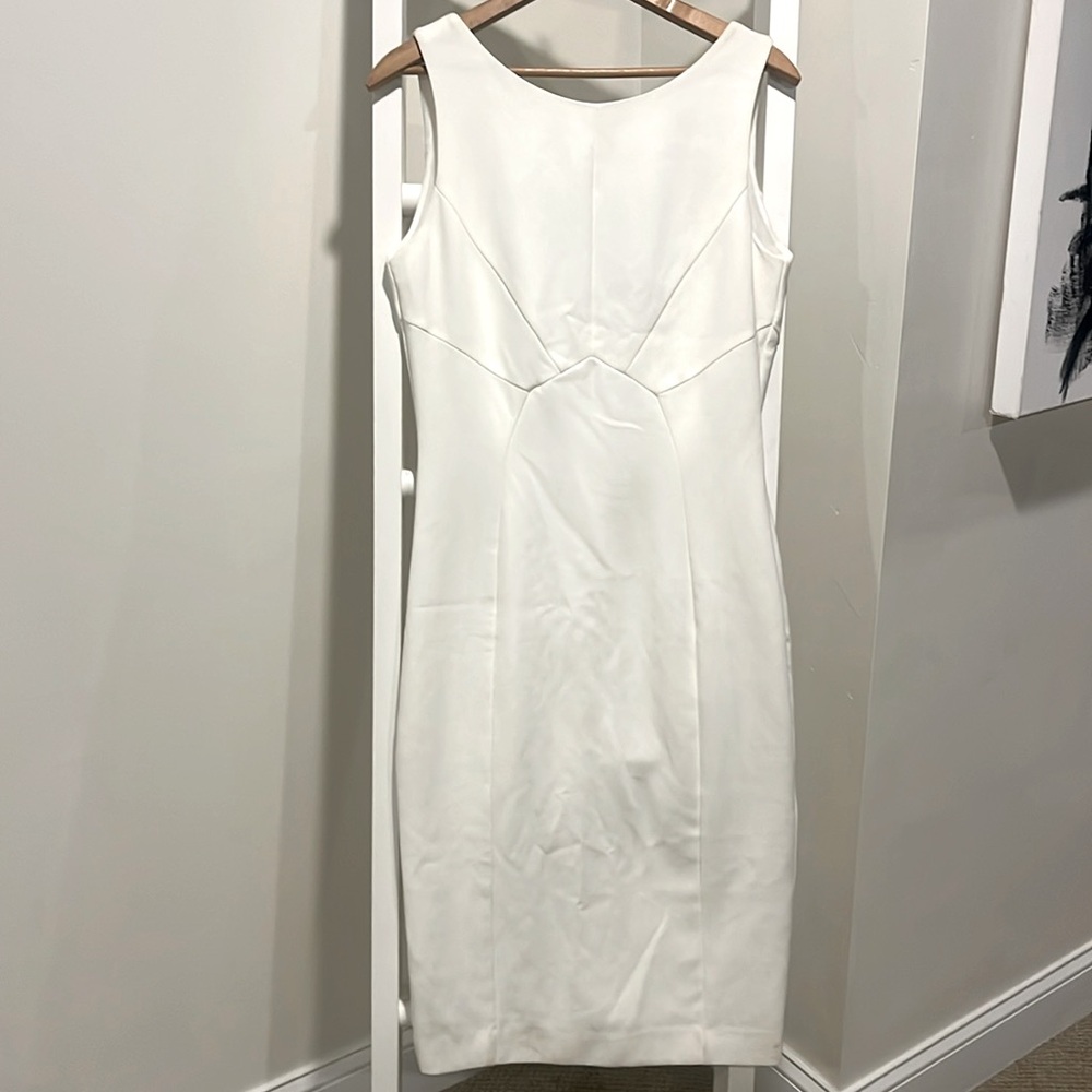 NWT Soft White Bodycon Midi Dress